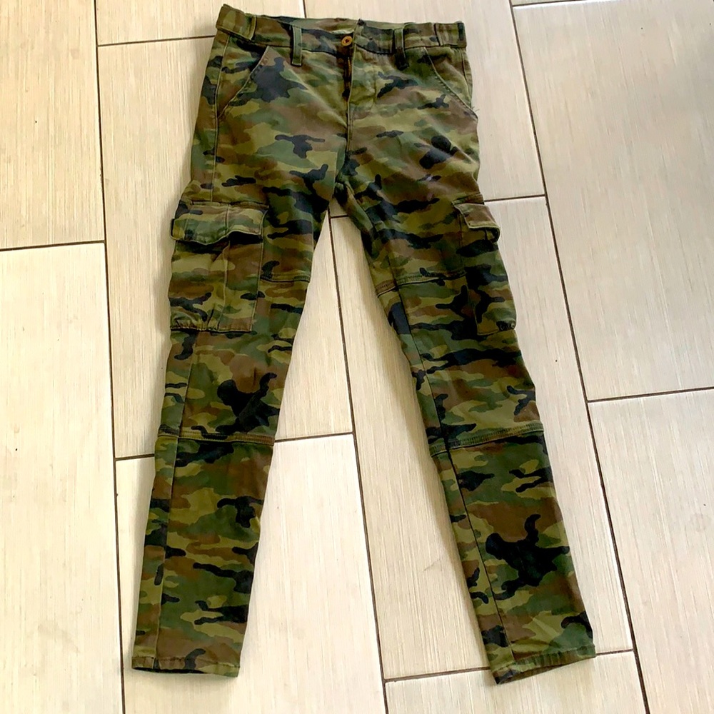 NSF “The Vincent” Camo pants next to new